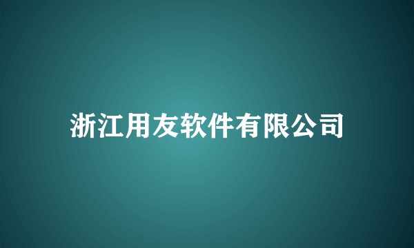 浙江用友软件有限公司
