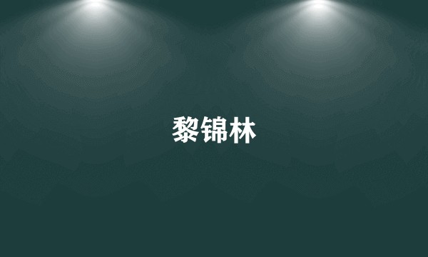 黎锦林