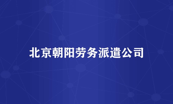 北京朝阳劳务派遣公司