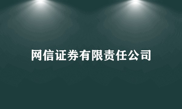 网信证券有限责任公司