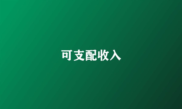 可支配收入