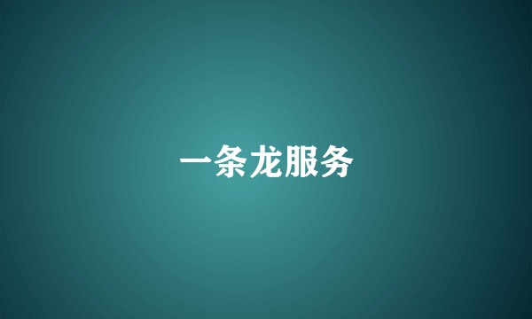 一条龙服务