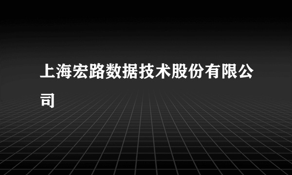 上海宏路数据技术股份有限公司