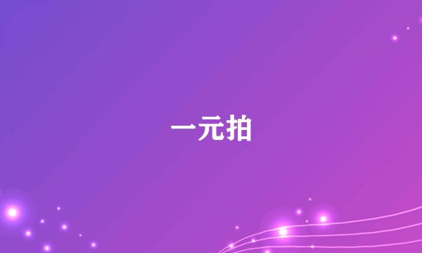 一元拍
