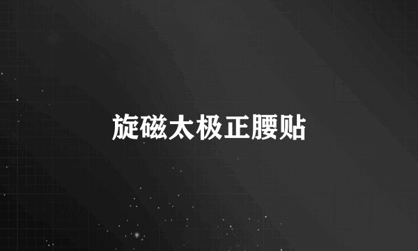 旋磁太极正腰贴
