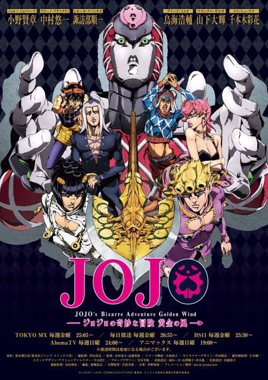 JOJO的奇妙冒险：黄金之风（david production改编的电视动画）