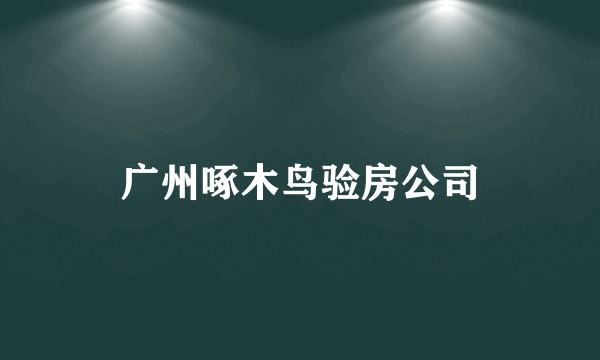 广州啄木鸟验房公司