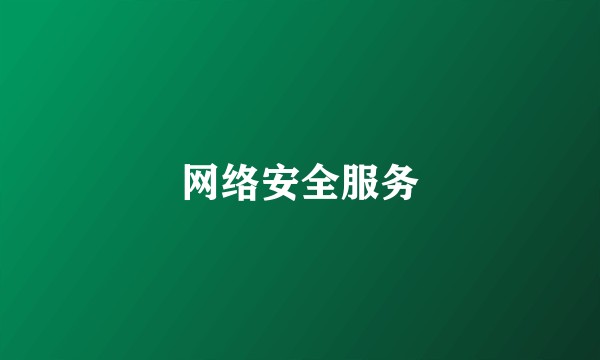 网络安全服务