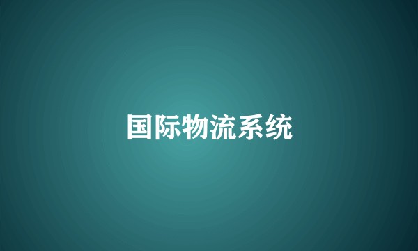 国际物流系统