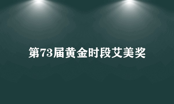 第73届黄金时段艾美奖