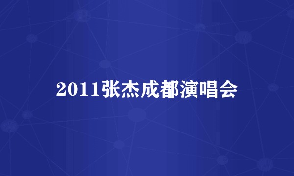 2011张杰成都演唱会