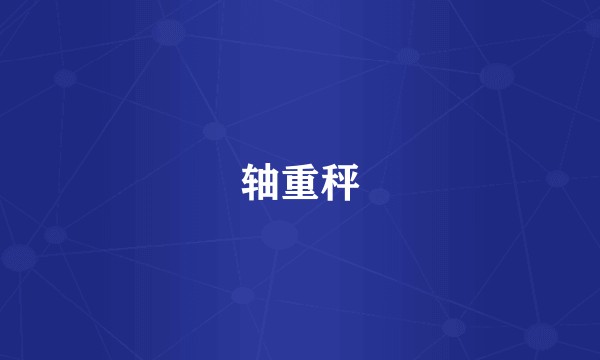轴重秤