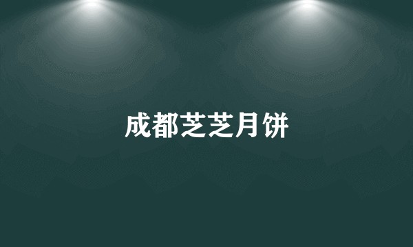 成都芝芝月饼