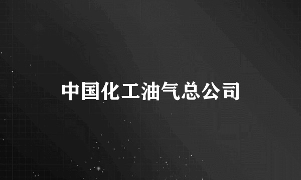 中国化工油气总公司