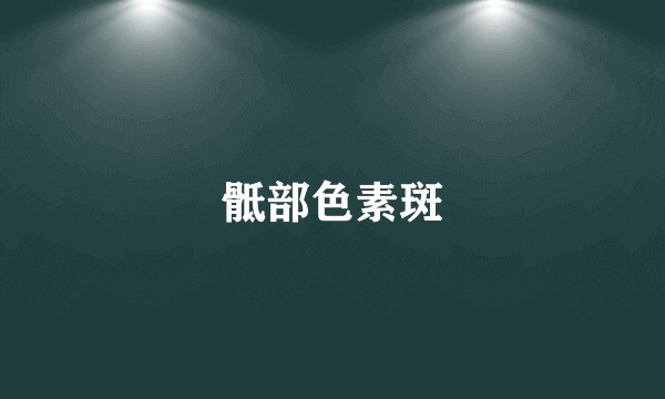 骶部色素斑