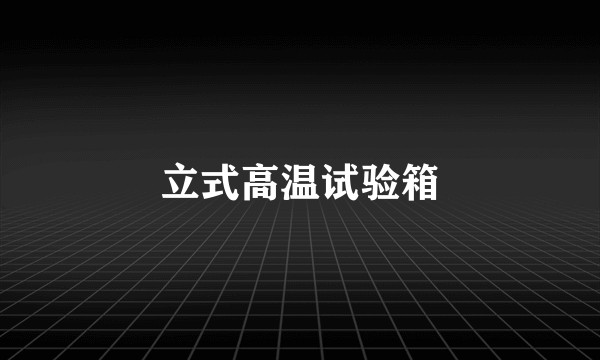 立式高温试验箱