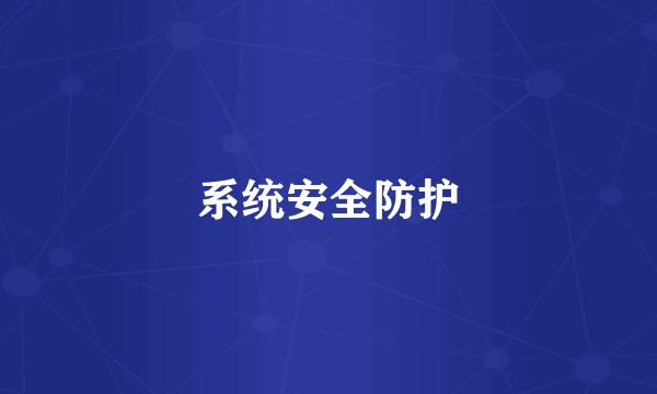系统安全防护