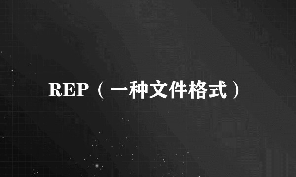 REP（一种文件格式）
