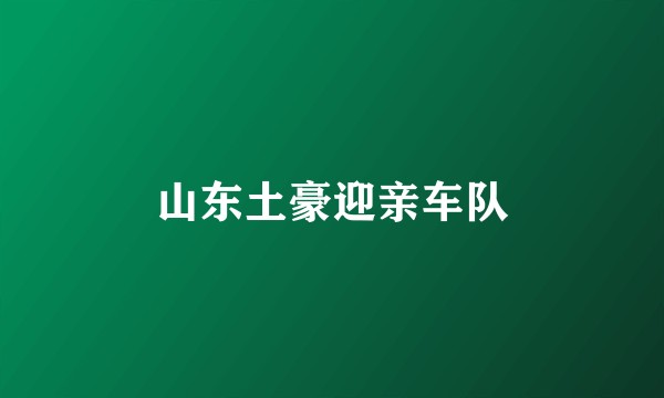 山东土豪迎亲车队