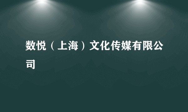 数悦（上海）文化传媒有限公司