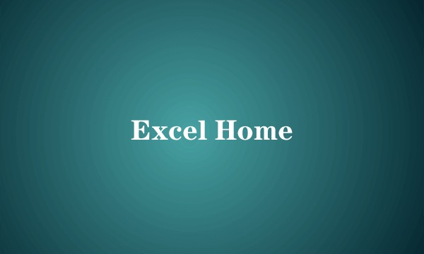 Excel Home