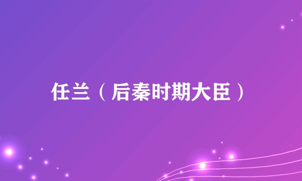 任兰（后秦时期大臣）