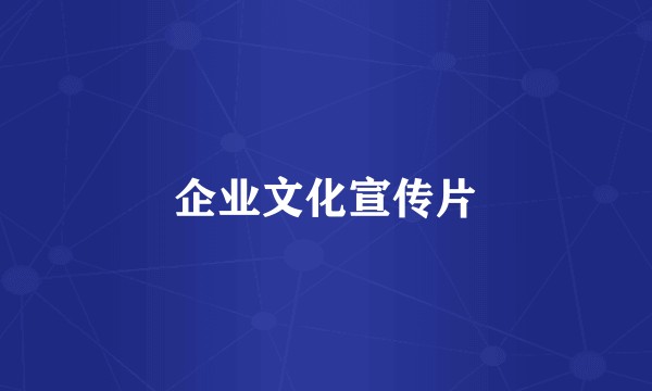 企业文化宣传片