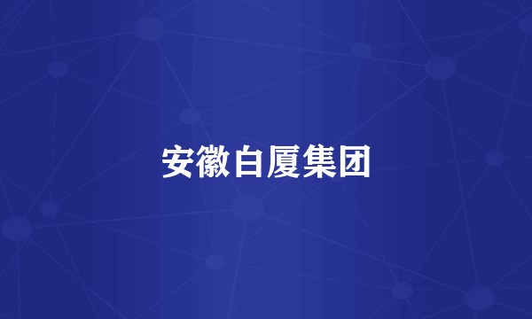 安徽白厦集团
