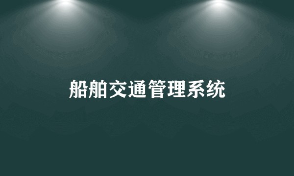 船舶交通管理系统