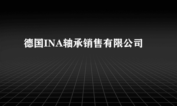 德国INA轴承销售有限公司
