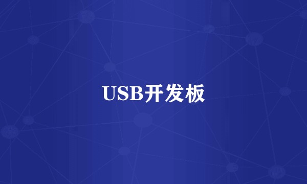 USB开发板