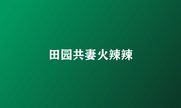田园共妻火辣辣