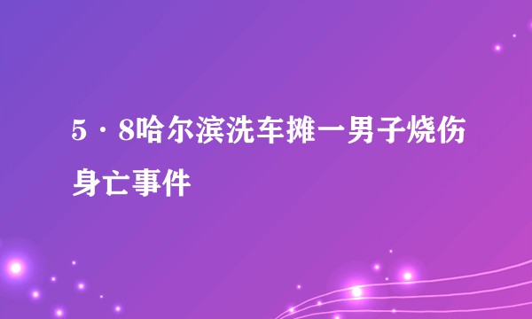 5·8哈尔滨洗车摊一男子烧伤身亡事件