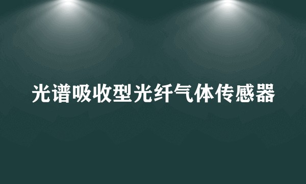 光谱吸收型光纤气体传感器