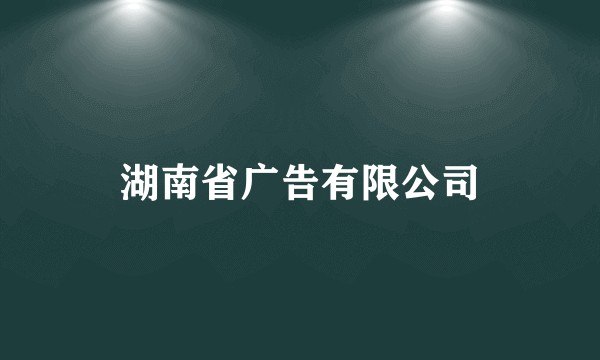 湖南省广告有限公司