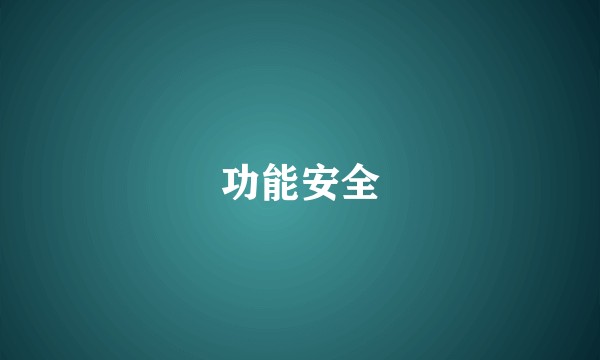 功能安全