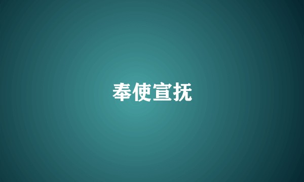 奉使宣抚
