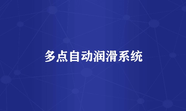 多点自动润滑系统
