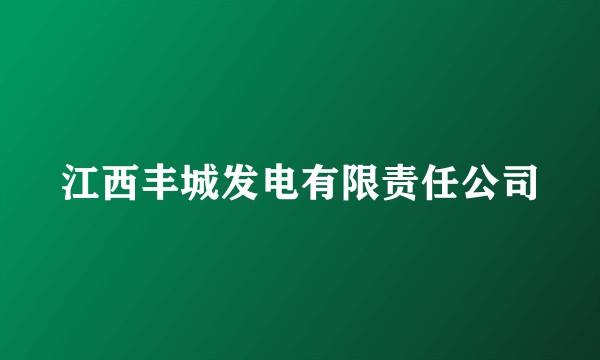 江西丰城发电有限责任公司