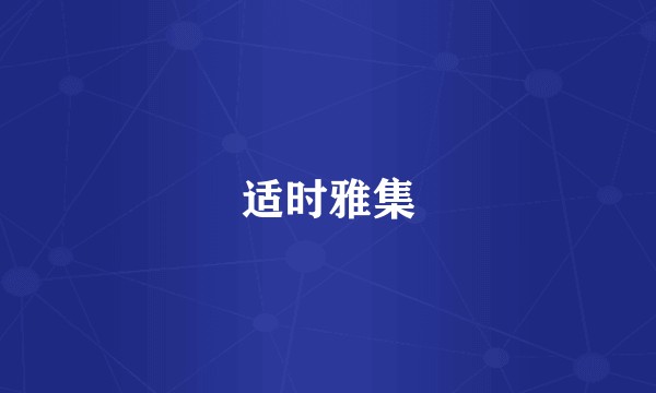 适时雅集