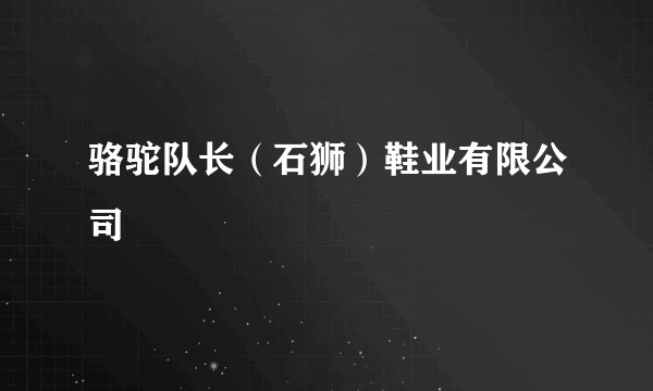 骆驼队长（石狮）鞋业有限公司
