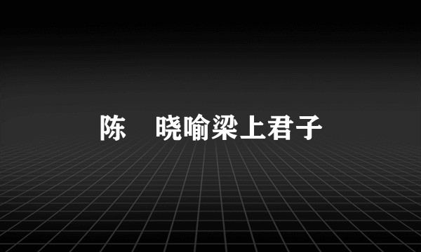 陈寔晓喻梁上君子