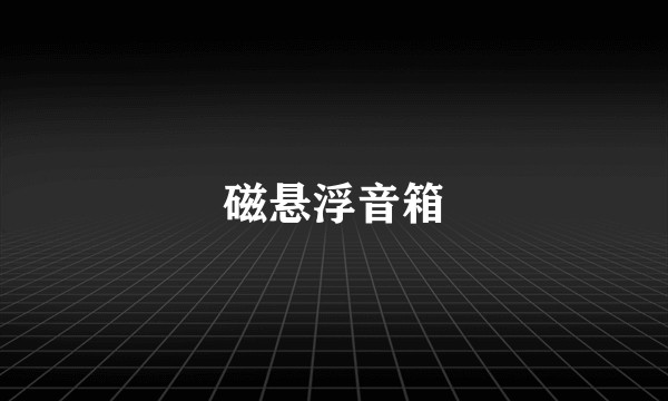 磁悬浮音箱