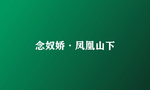 念奴娇·凤凰山下