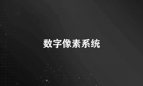 数字像素系统