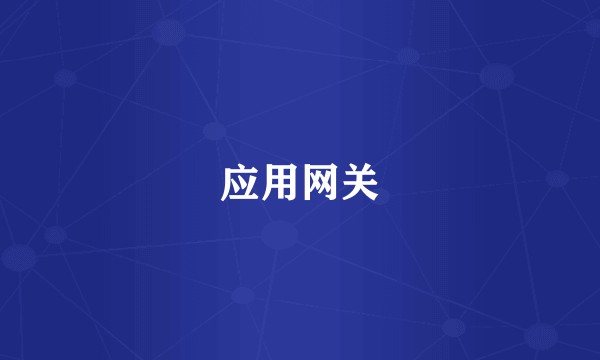 应用网关