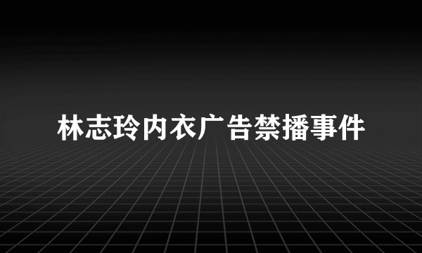 林志玲内衣广告禁播事件