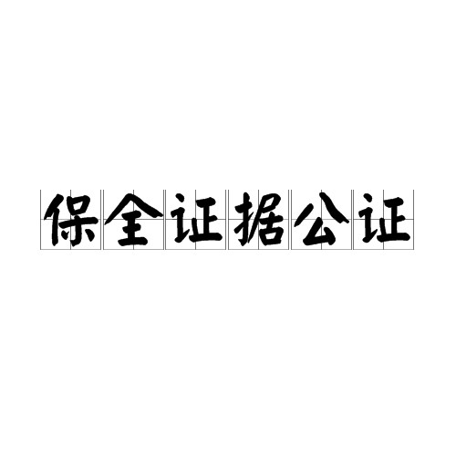 保全证据公证