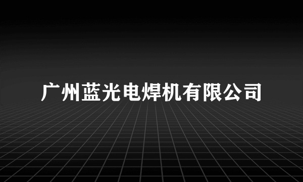 广州蓝光电焊机有限公司