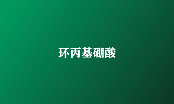 环丙基硼酸